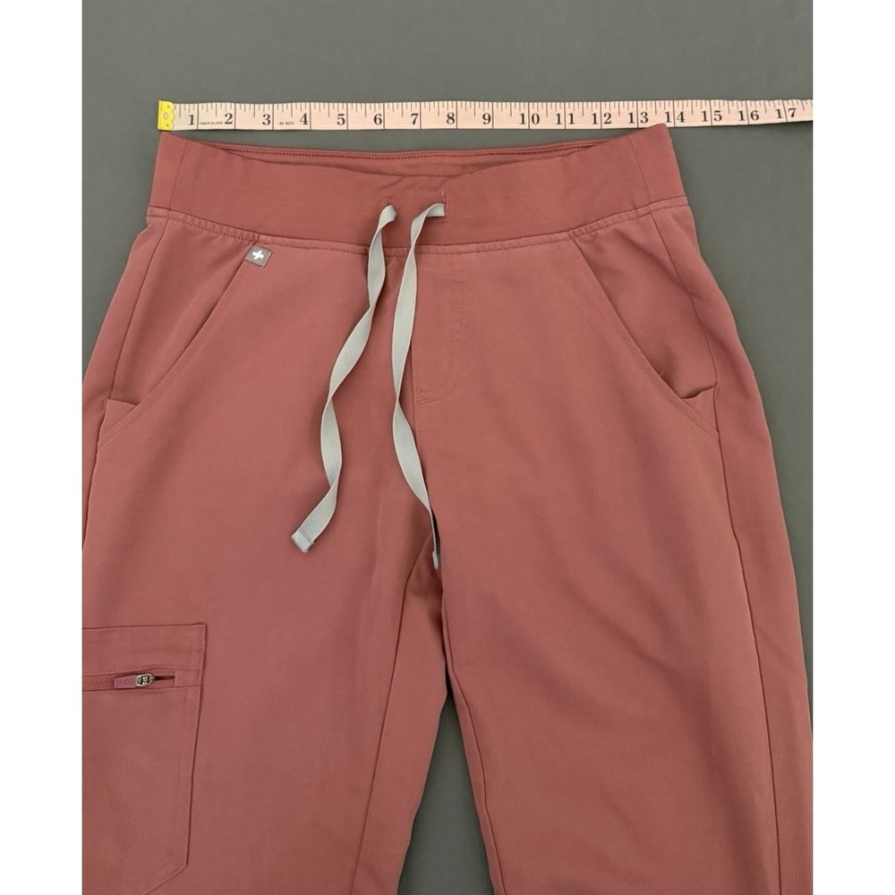 FIGS Scrub Pants Women's Size XS Mauve Zamora Jogger Cargo Drawstring Stretch - Picture 3 of 9